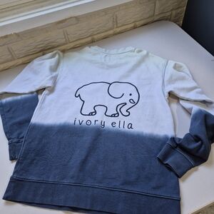 Ivory Ella Sweatshirt Womens XS Tie Dye Ombre Organic Cotton Terry Pullover